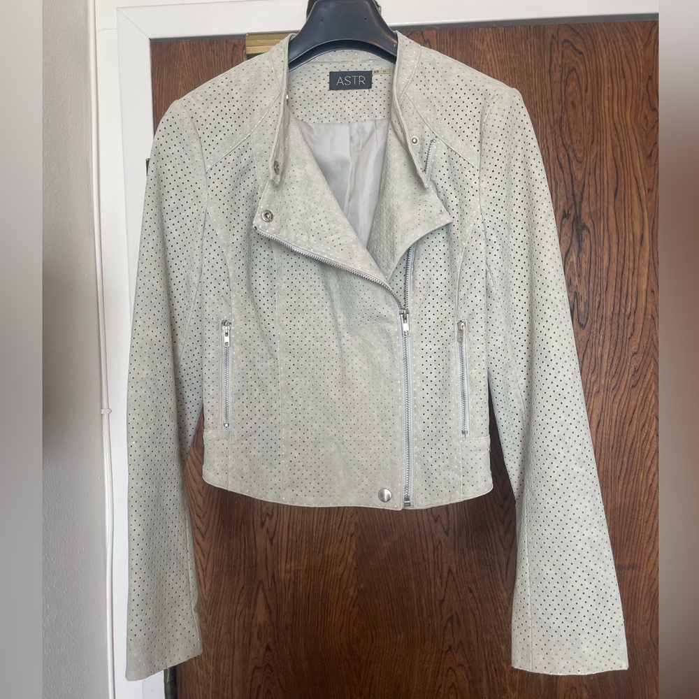 ASTR The Label Faux Suede Moto Jacket